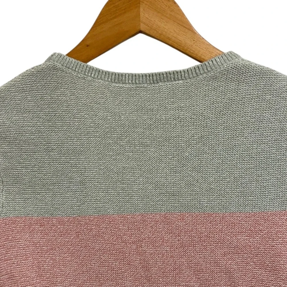HM Kids Girls Colorblock Cotton Knit‎ Sweater Preppy Soft Girl CottageSize 8-10Y